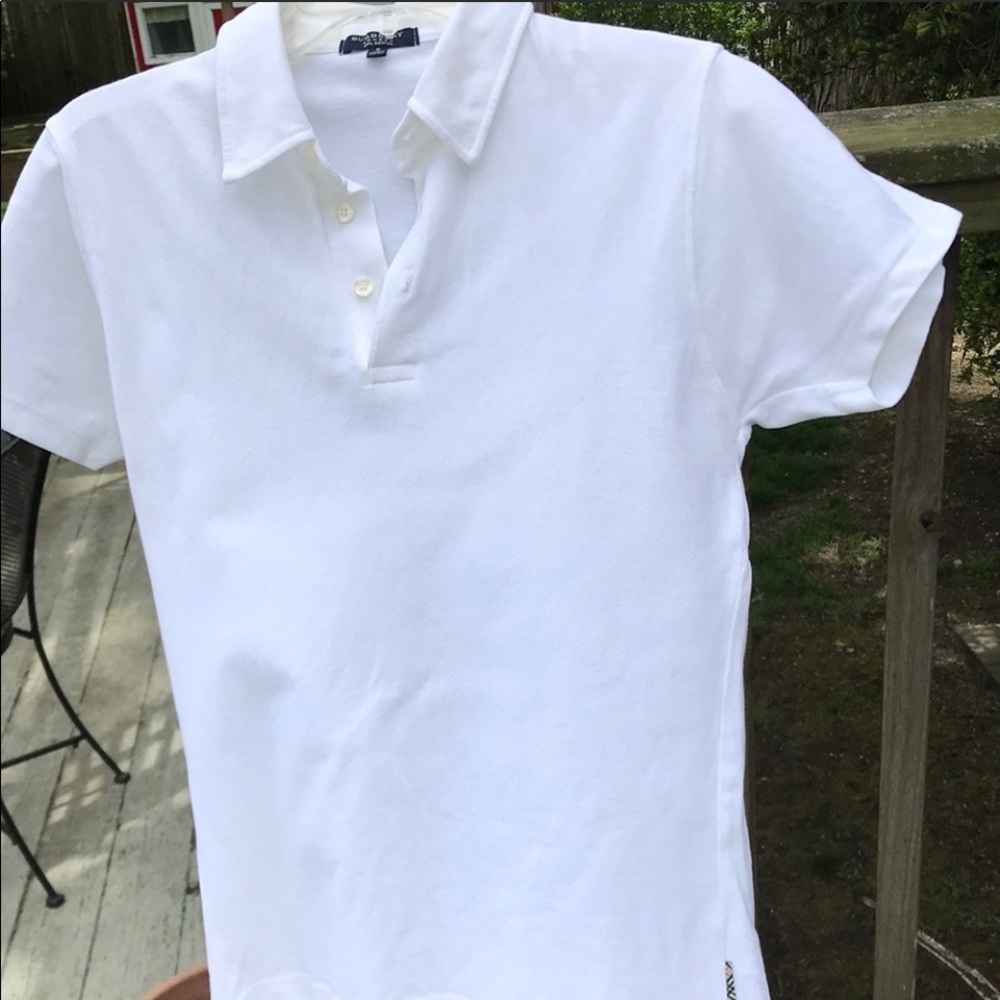 Burberry White Polo Shirt